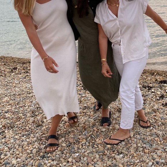 Mango White Ribbed Maxi Dress - Picture 4 of 4